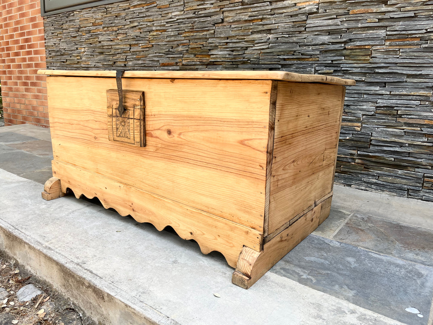 Antique pine chest