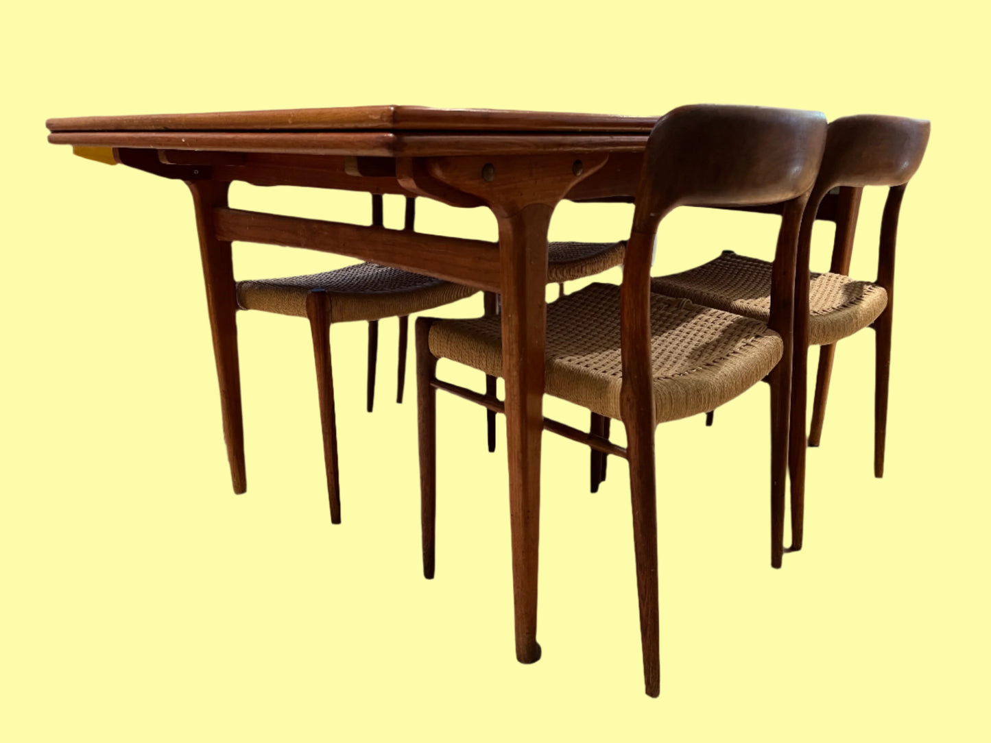 Midcentury dining set, Niels O. Moller, 1950