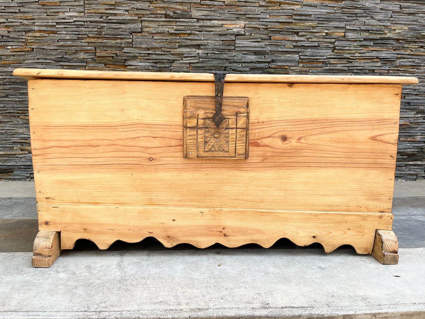 Antique pine chest